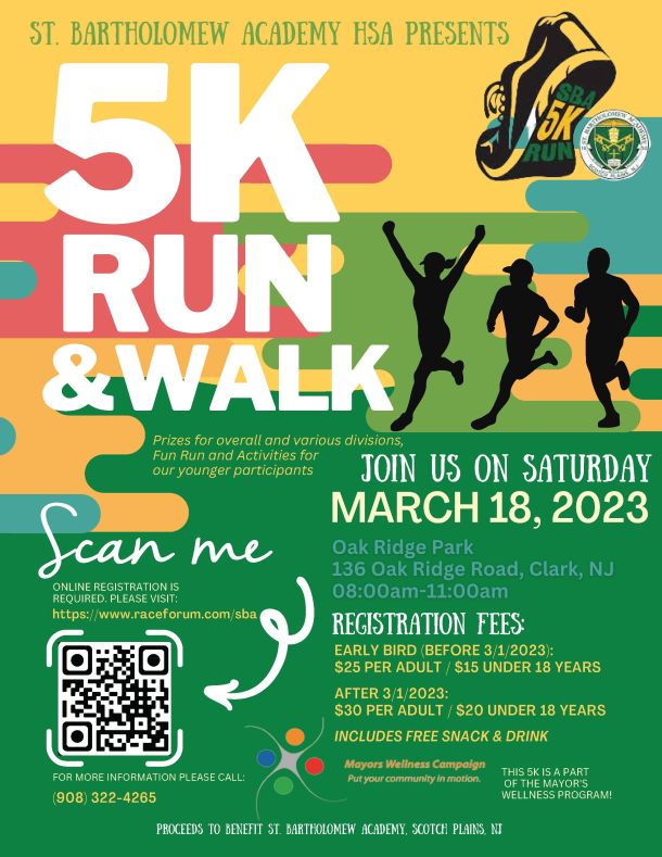 St. Bartholomew Academy 5K Run & Walk
